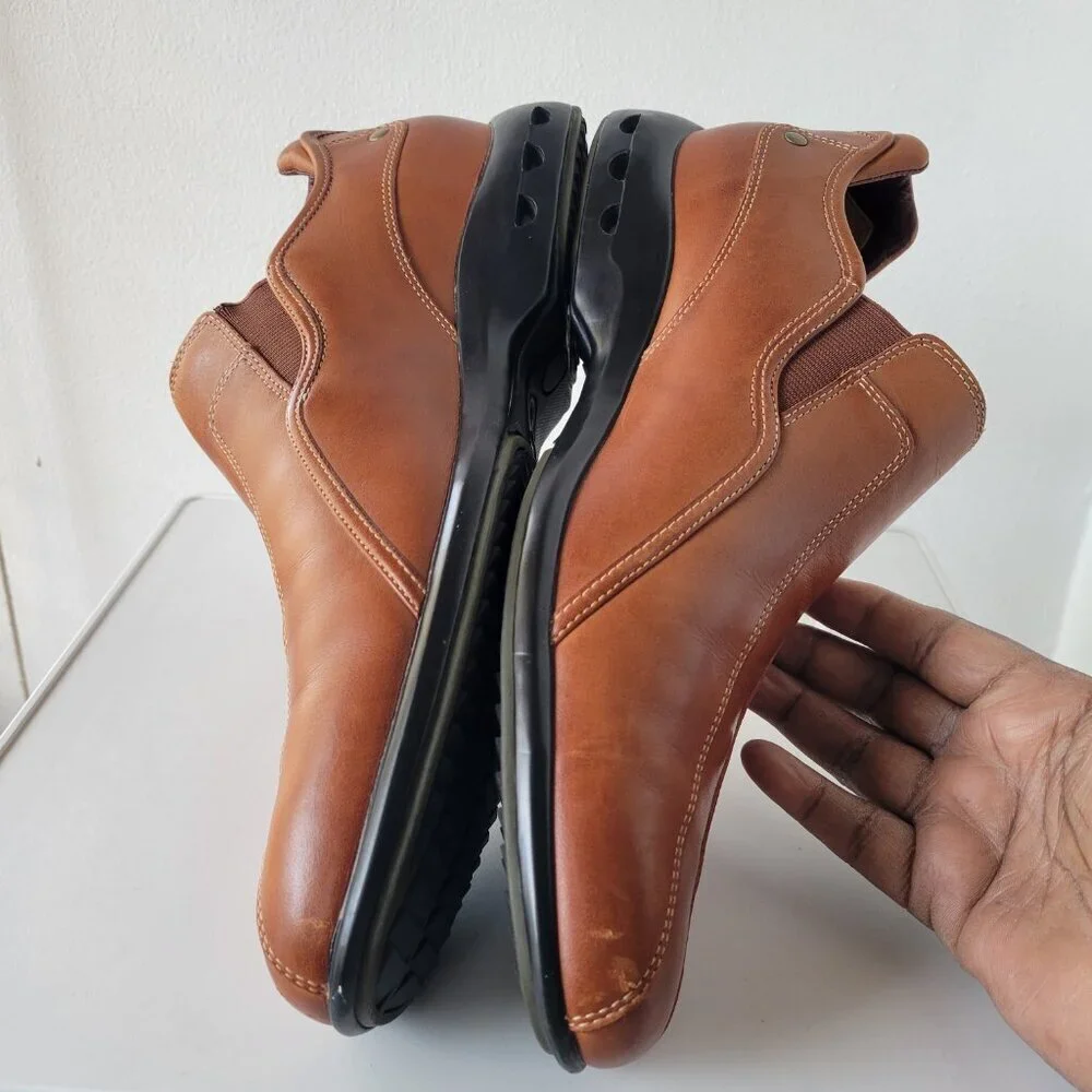 Men's Dress Casual Shoe Brown Cole Haan Bicycle Toe Loafer (Size: 11M)